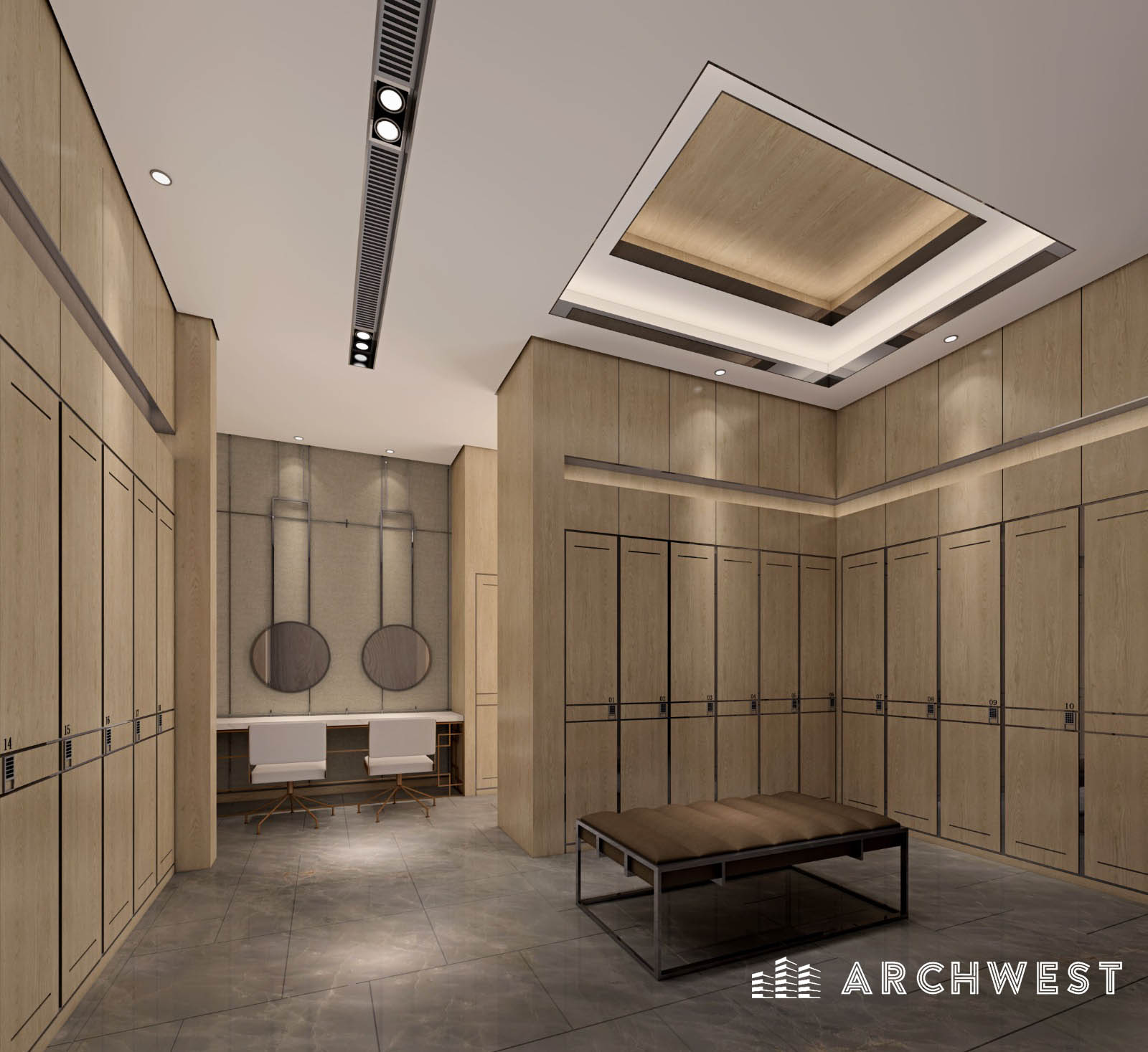 43. 3D Render of a Womens Restroom (2)